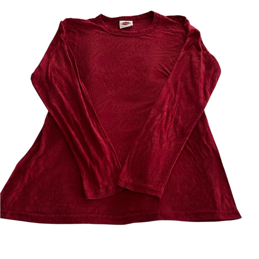Women’s red Harley Davidson long sleeve T shirt. Size large